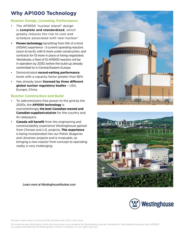 Westinghouse New Canadian Nuclear Plants - Page 2