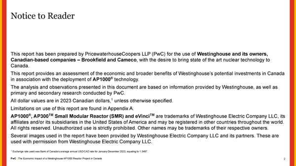 The Economic Impact of a Westinghouse AP1000 Reactor Project in Canada - Page 2