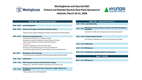 Finland and Sweden Nuclear New Plant Symposium Schedule - Page 1